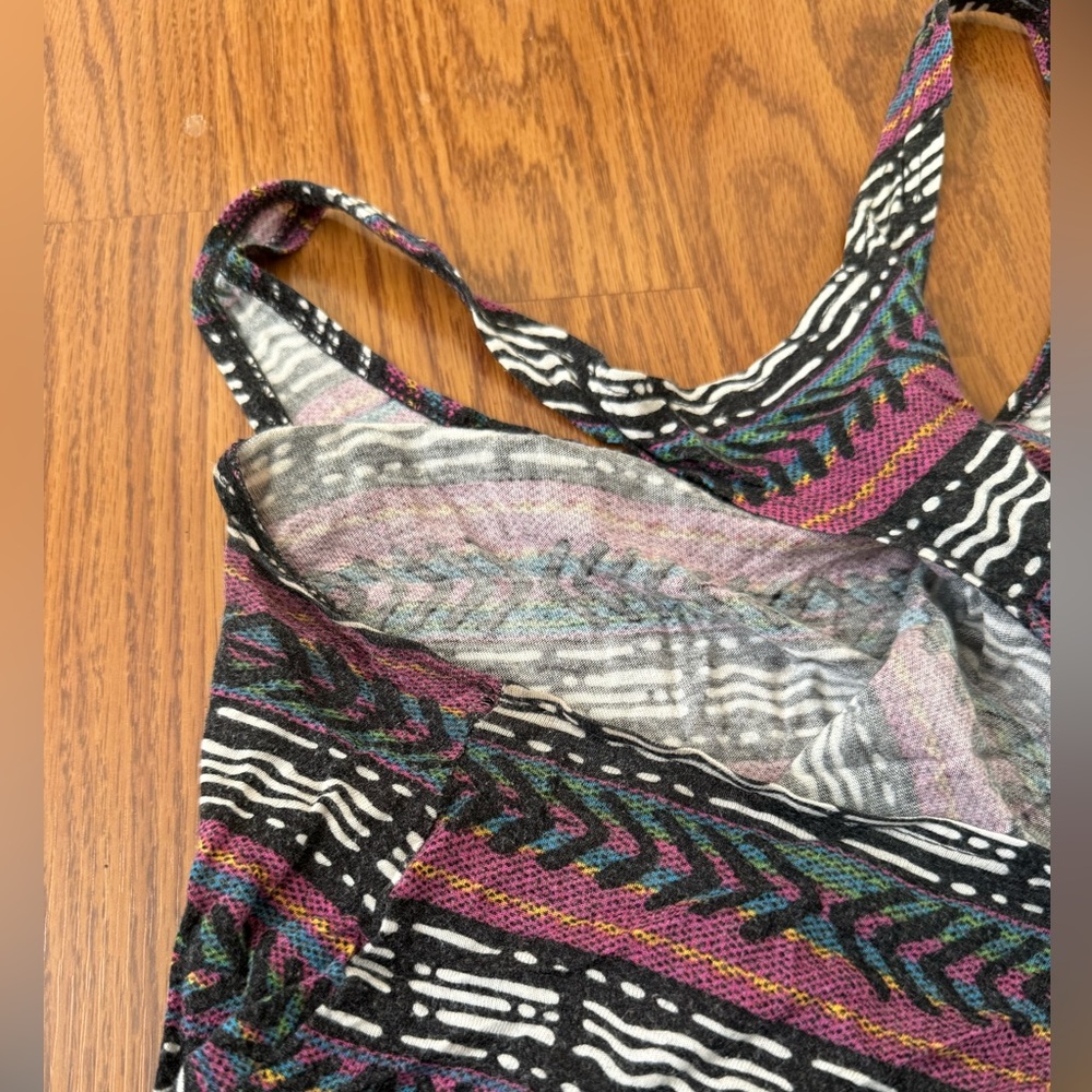 Element Women’s Multi colored Tribal Racerback Flowy Tank Top - Size Small - Picture 5 of 8